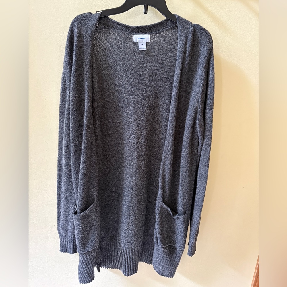 Old Navy Charcoal Open Front Cardigan